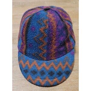 Vintage Women's Aztec Tribal Hat Cap Multicolor Abstract BOHO fishing Flex Fit